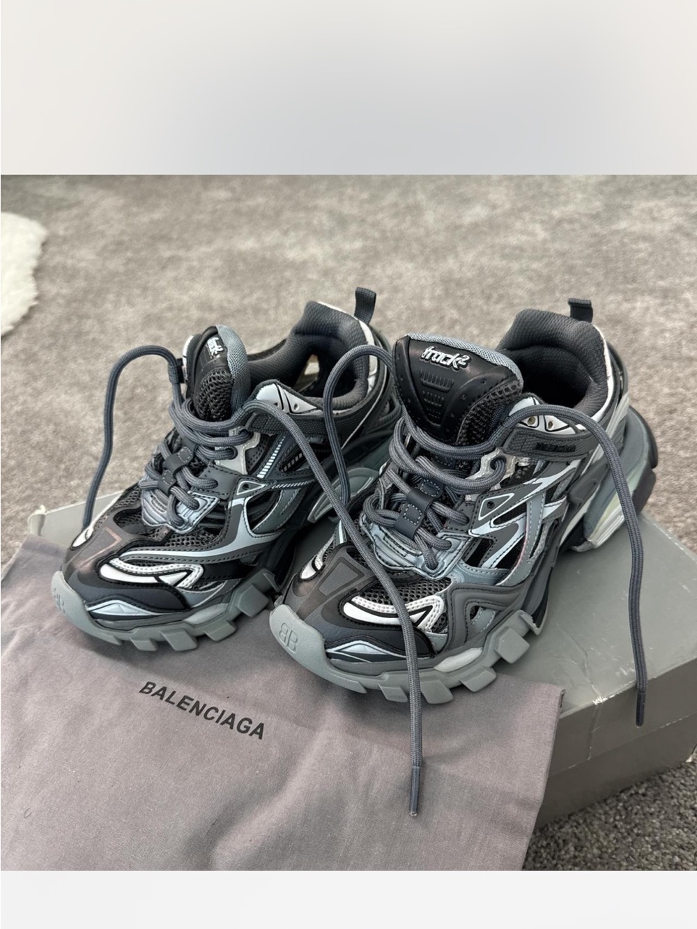 Balenciaga Black & Gray Track Trainers